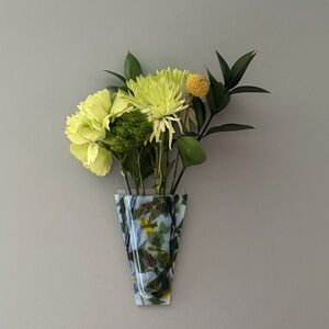 Handmade Fused Glass Wall Pocket Vase